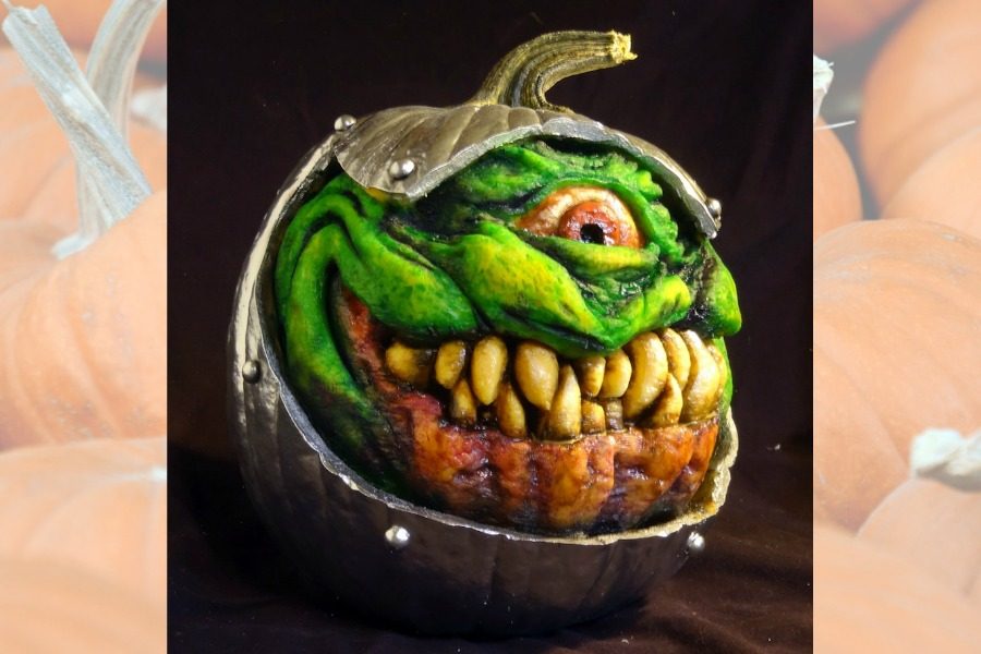 Creepiest pumpkins for when your kids are grown up: This one by master carver Jon Neill