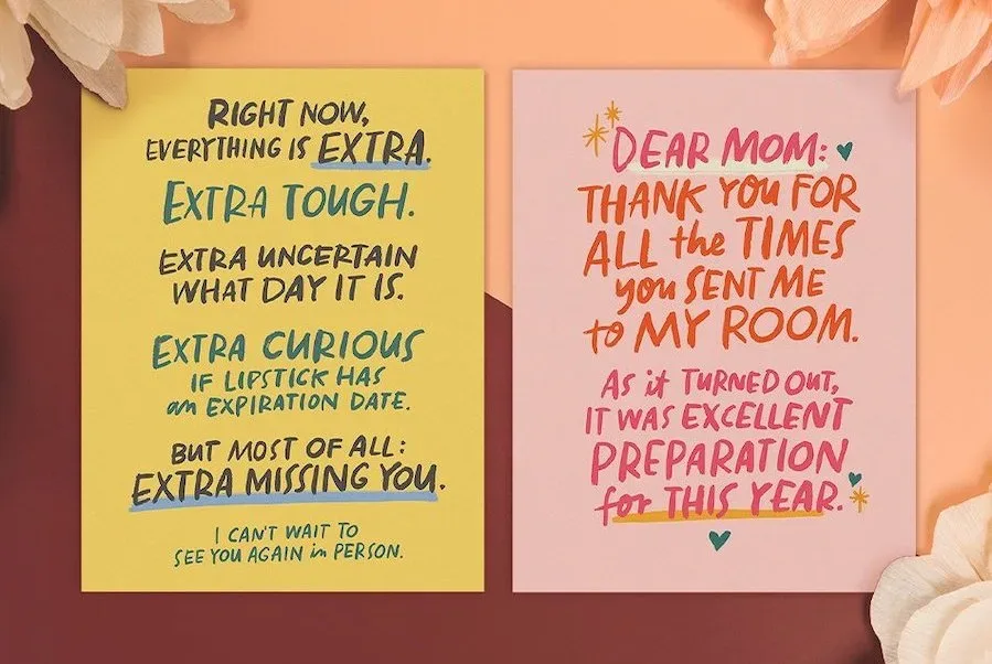 The perfect pandemic era Mother's Day card collection from Em & Friends