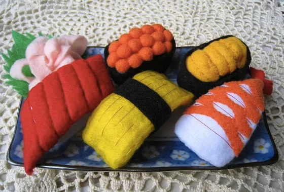Taste the rainbow of adorable felt play food. But don't really taste it.