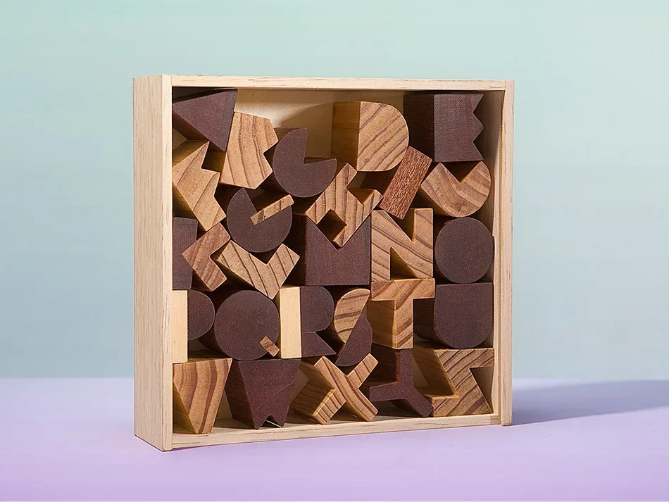 Alphabet lovers young and old will swoon over these gorgeous blocks