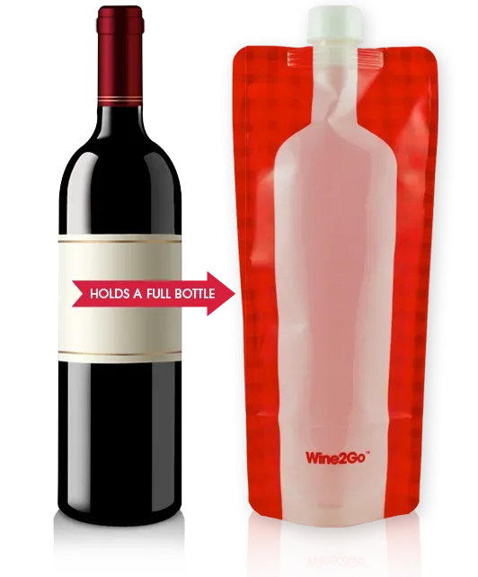 Wine2Go Plastic Wine Bottles and portable wine bags