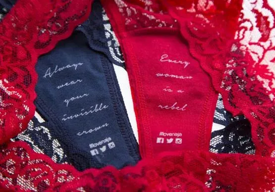 Naja custom hidden message panties printed with your own love letter