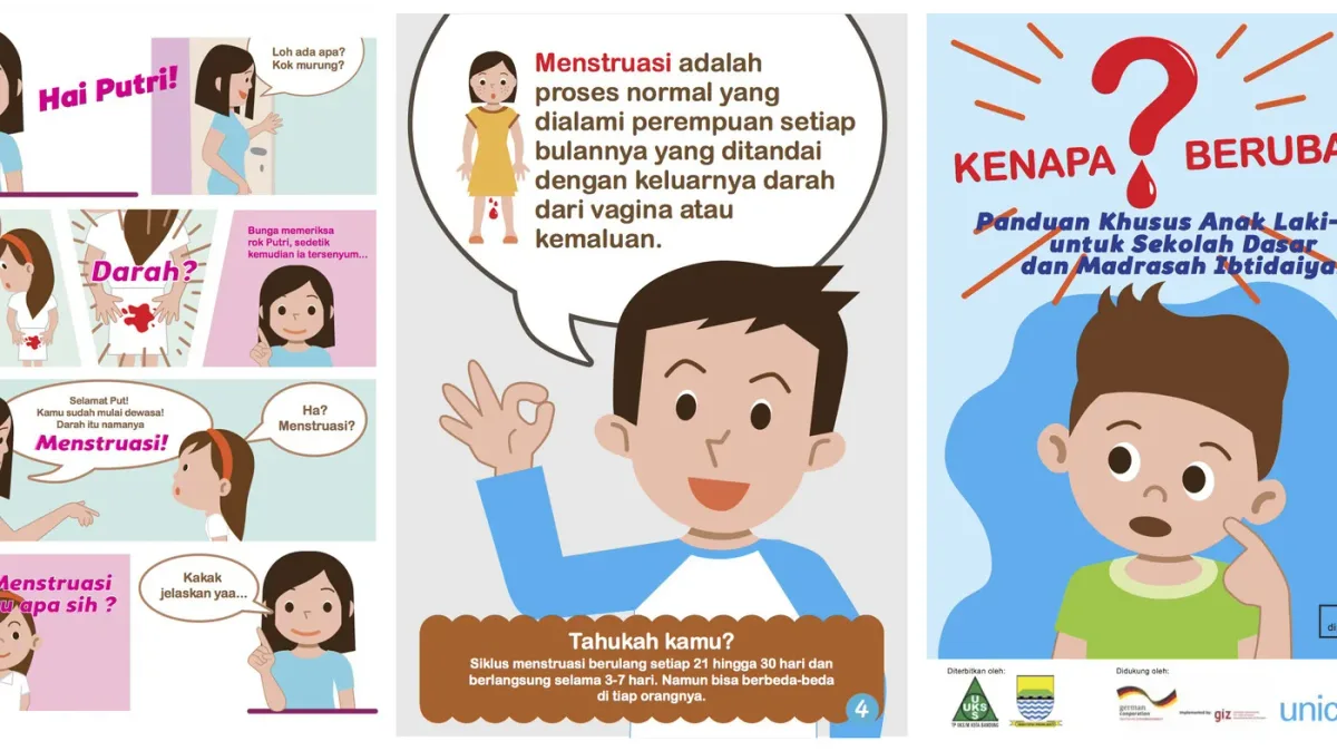 A comic book about menstruation...for boys, from UNICEF Indonesia.