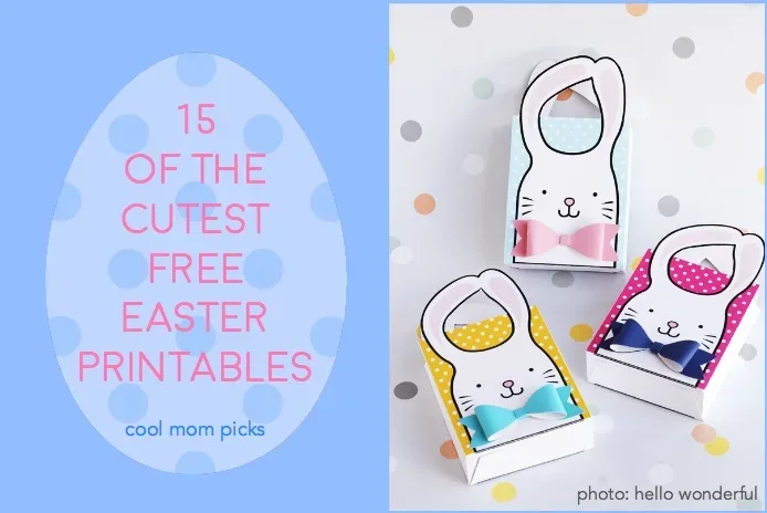 15 cute, free Easter printables from coloring pages to treat boxes and more