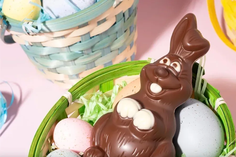 Allergy-friendly chocolate Easter bunny from No Whey! Foods