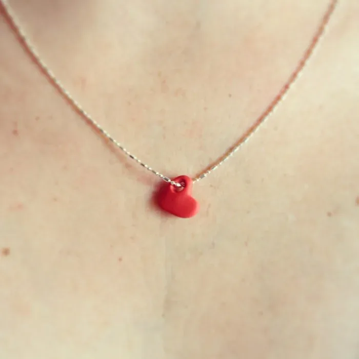 Handmade Gifts - Clay Heart Charm for Mother's Day by Muffin Tin Mom