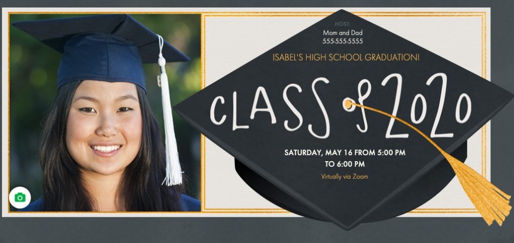 Celebrate graduates using Evite's graduation invitations to a virtual event