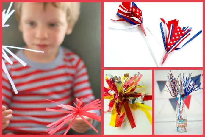 Fourth of July safe sparkler crafts for kids