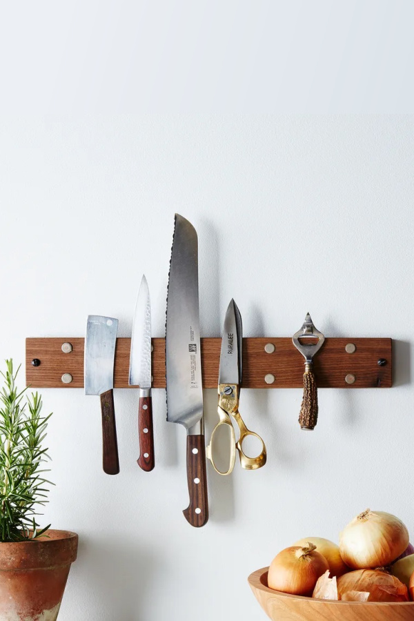 Reclaimed Wood Magnetic Knife Rack (Walnut or Ash)