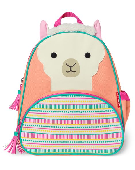 cool backpacks for preschool, kindergarten and little kids: SkipHop llama zoo pack backpack