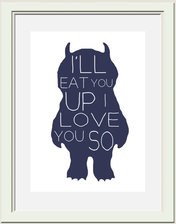 Nursery art for Maurice Sendak Fans. Is that all of us?