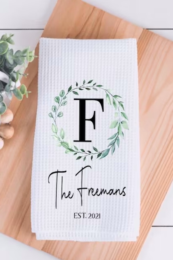 Personalized Tea Towel