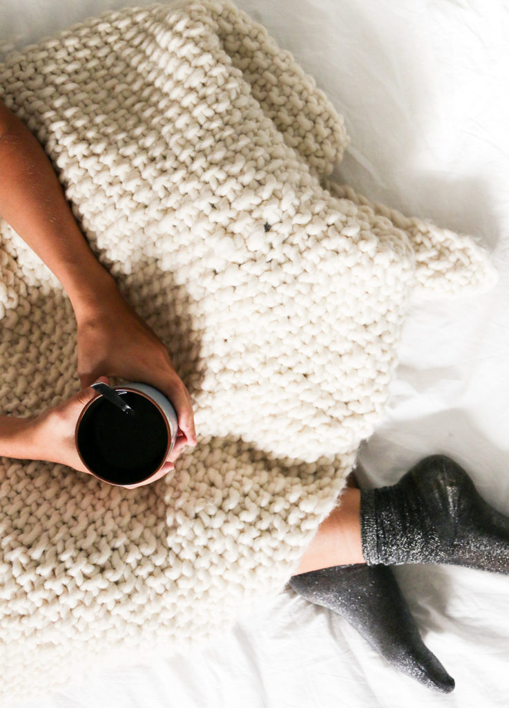 Meaningful Mother's Day gifts for mom or grandma: Knit your own blanket for her from this kit from We Are Knitters | Mother's Day Gift Guide