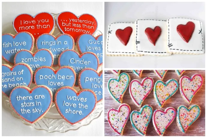 Creative Valentines cookies on Etsy