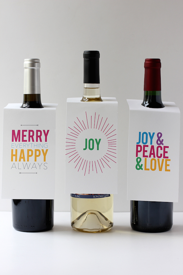 Last-minute holiday gift ideas: Printable Wine Tags by Alice and Lois