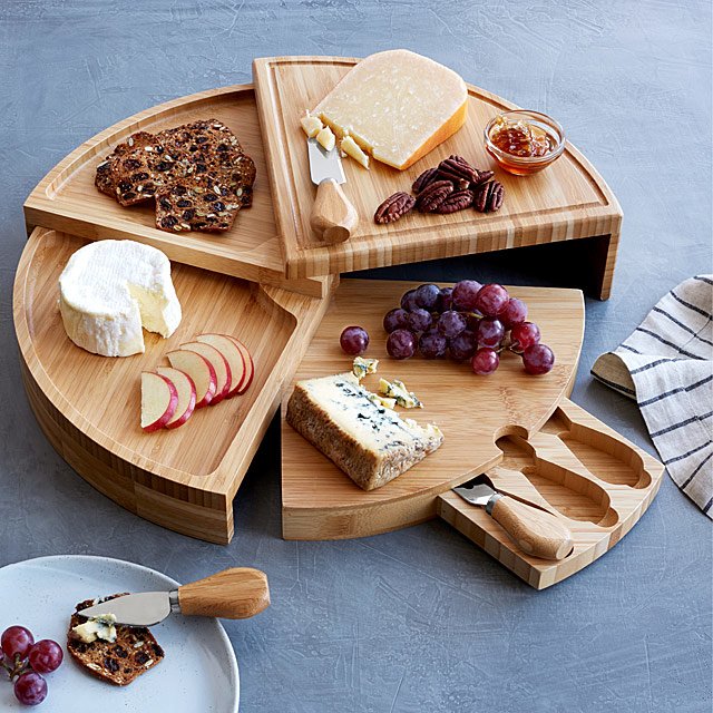 Modular Bamboo Convertible Charcuterie Board (Uncommon Goods style)