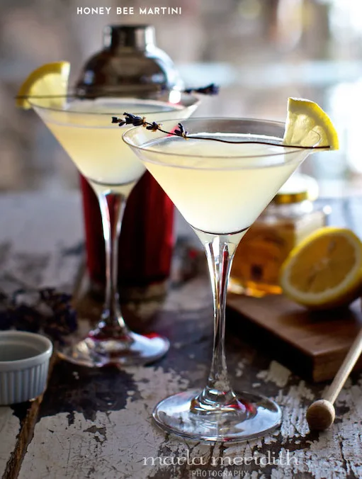 Skinny cocktails: Honey Bee Martini at Family Fresh Cooking