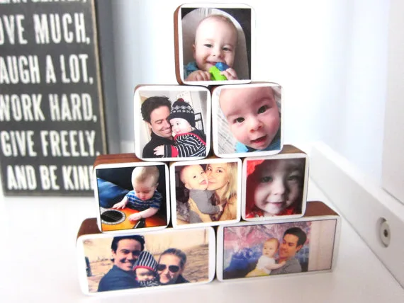 Custom photo blocks for babies