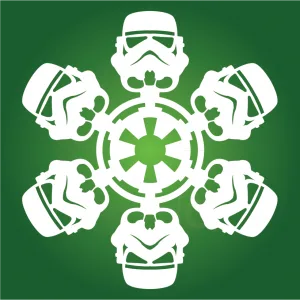 Look, honey, it's snowing Stormtroopers.