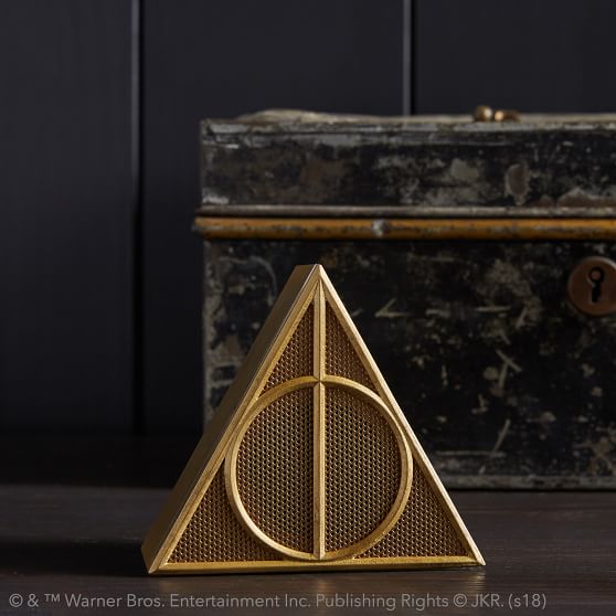 Harry Potter collection at Pottery Barn | Deathly hallows bluetooth speaker