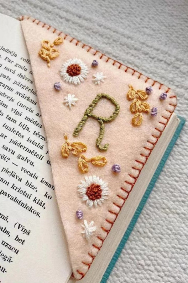 Handmade Personalized Felt Bookmark (77 Arts on Etsy)