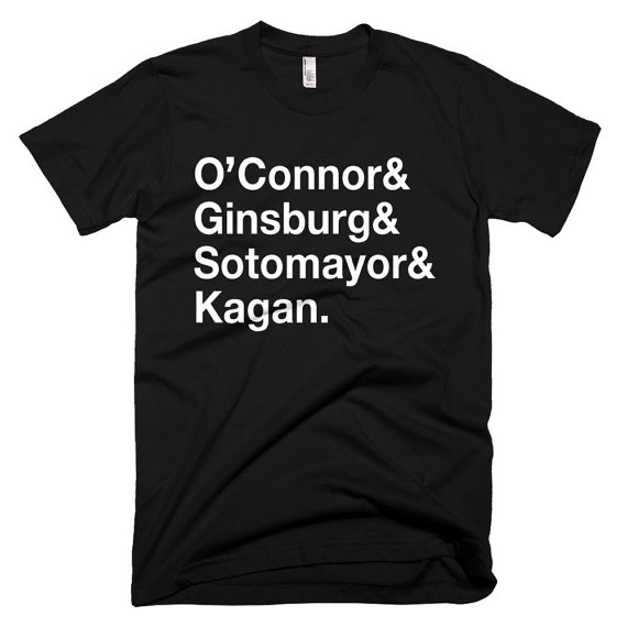 Women of SCOTUS helvetica t-shirt