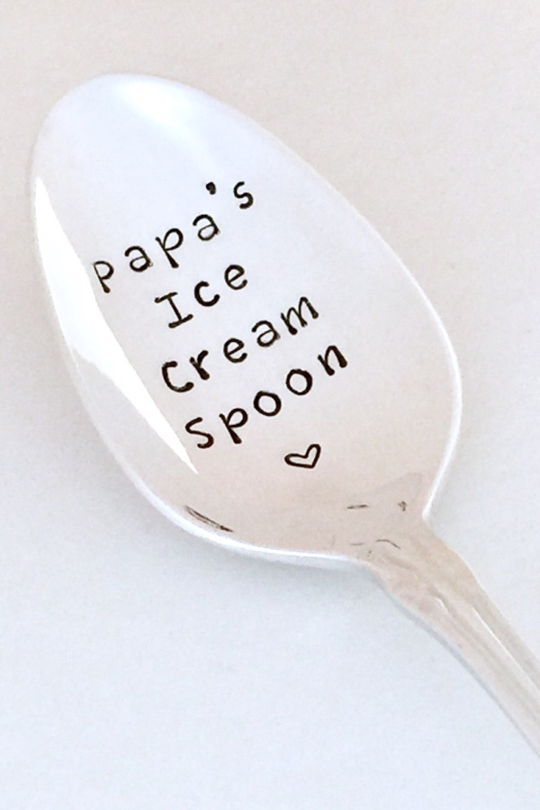 Father's Day gifts under $20: Dad's personalized ice cream spoon with your choice of sayings Father's Day gifts under $20: Dad's personalized ice cream spoon with your choice of sayings