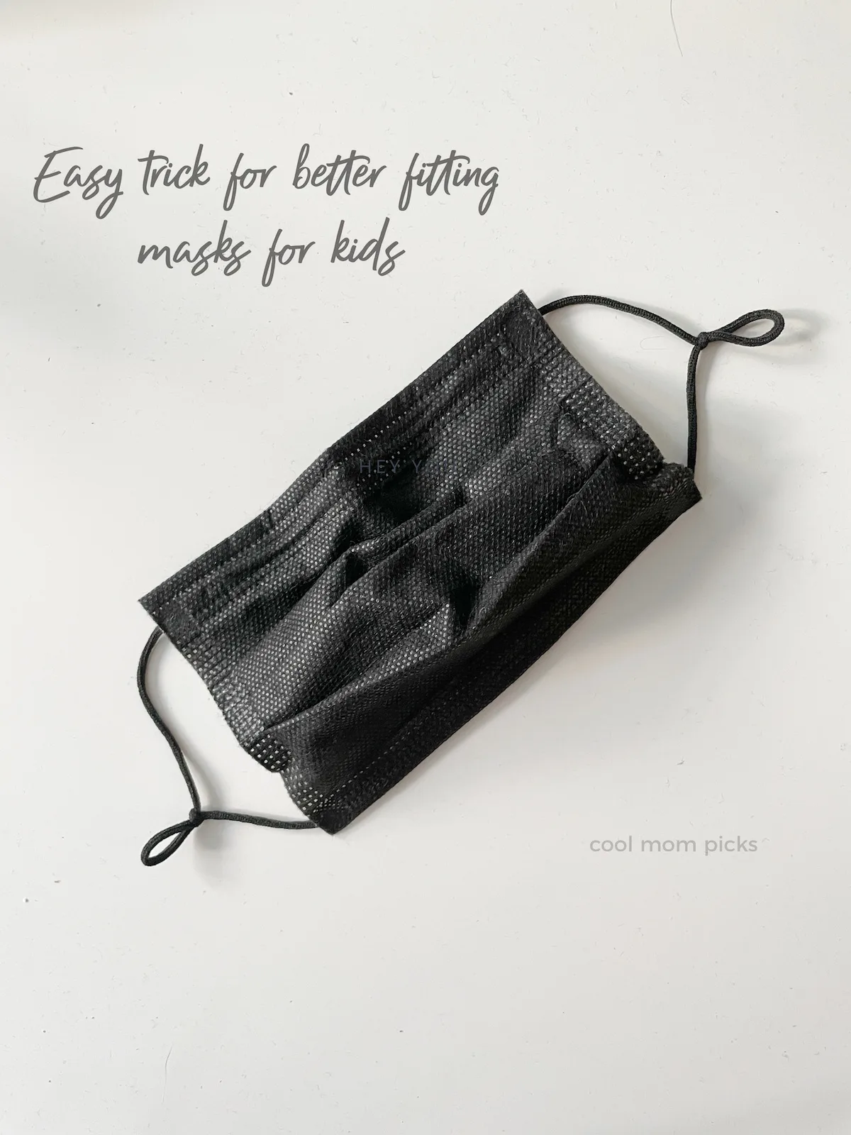 Easy trick for getting face masks to fit better for kids