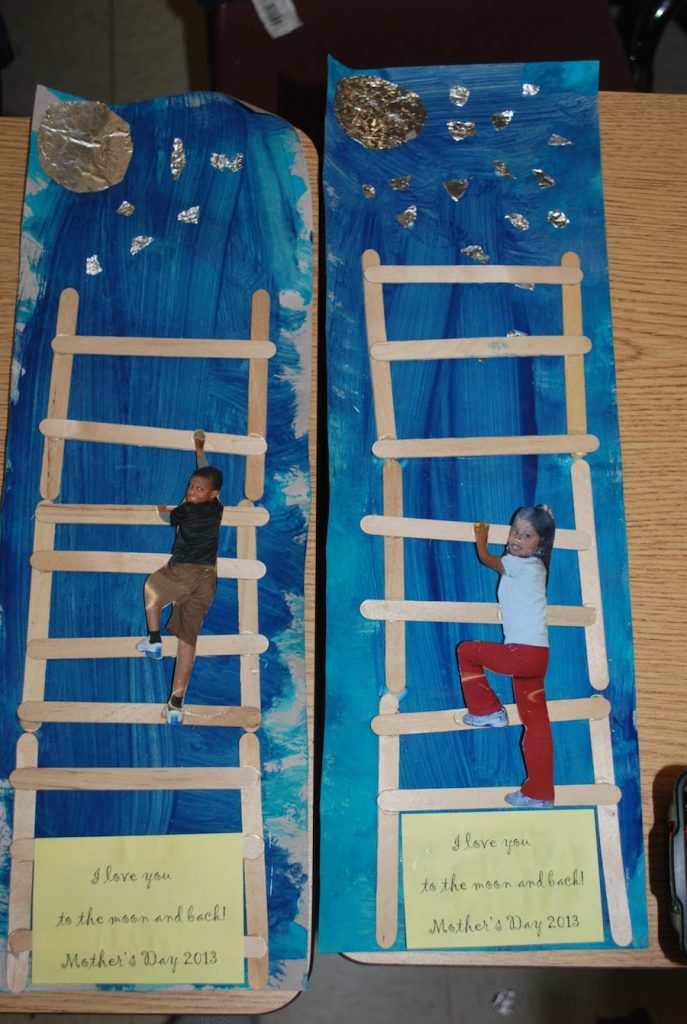 DIY Mother's Day gifts that kids can make: I Love You to the Moon and Back Craft by The Houndstooth Teacher