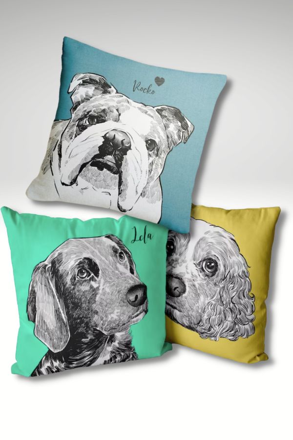 Personalized pet pillows are a sweet gift for a high school graduate heading away from home