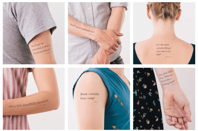 Alice in Wonderland Literary Temporary Tattoos by Litograph | mompicksprod.wpengine.com