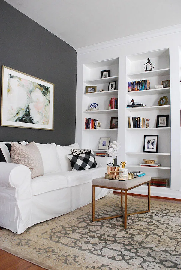 Change look of room by painting one wall as in this room at Eleven Magnolia Lane