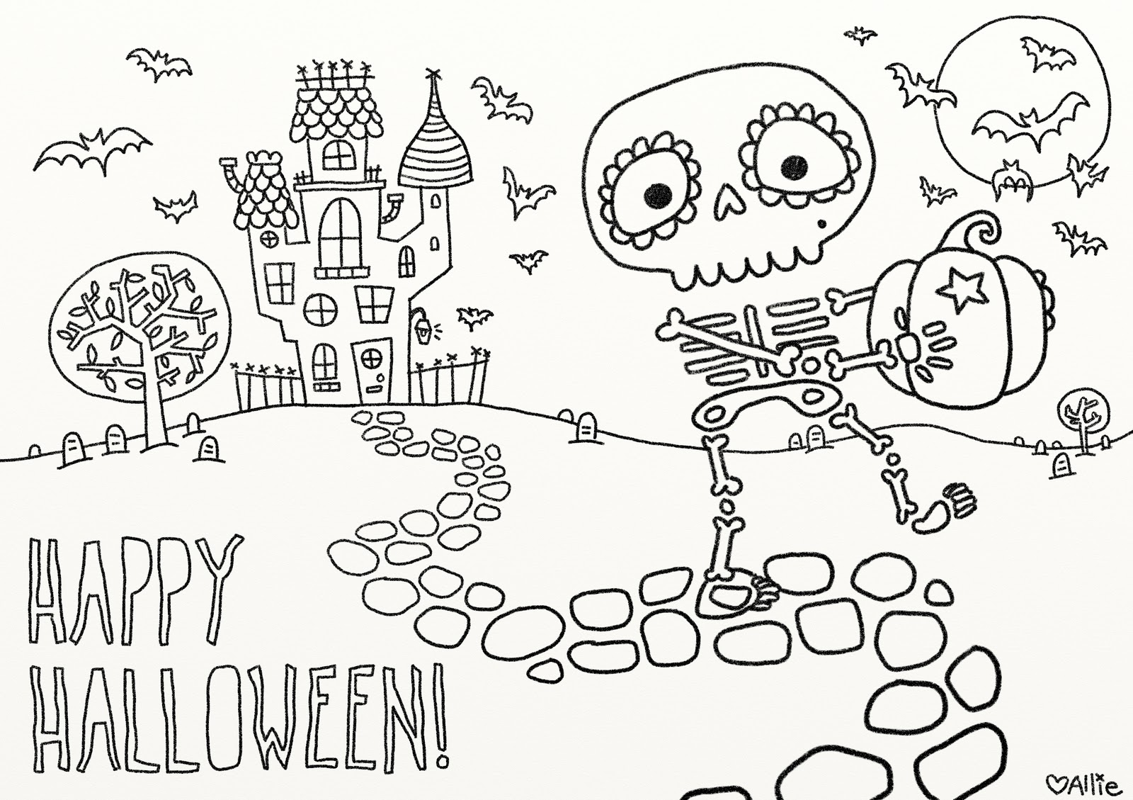 Printable skeleton Halloween coloring page at Vice Vega Printable skeleton Halloween coloring page at Vice Vega