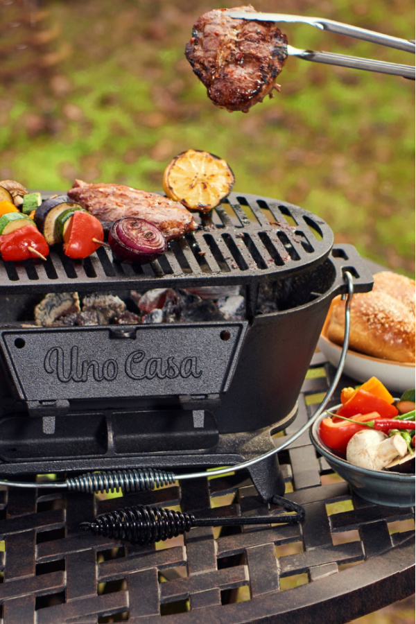 Uno Casa Portable Cast-Iron Hibachi Grill