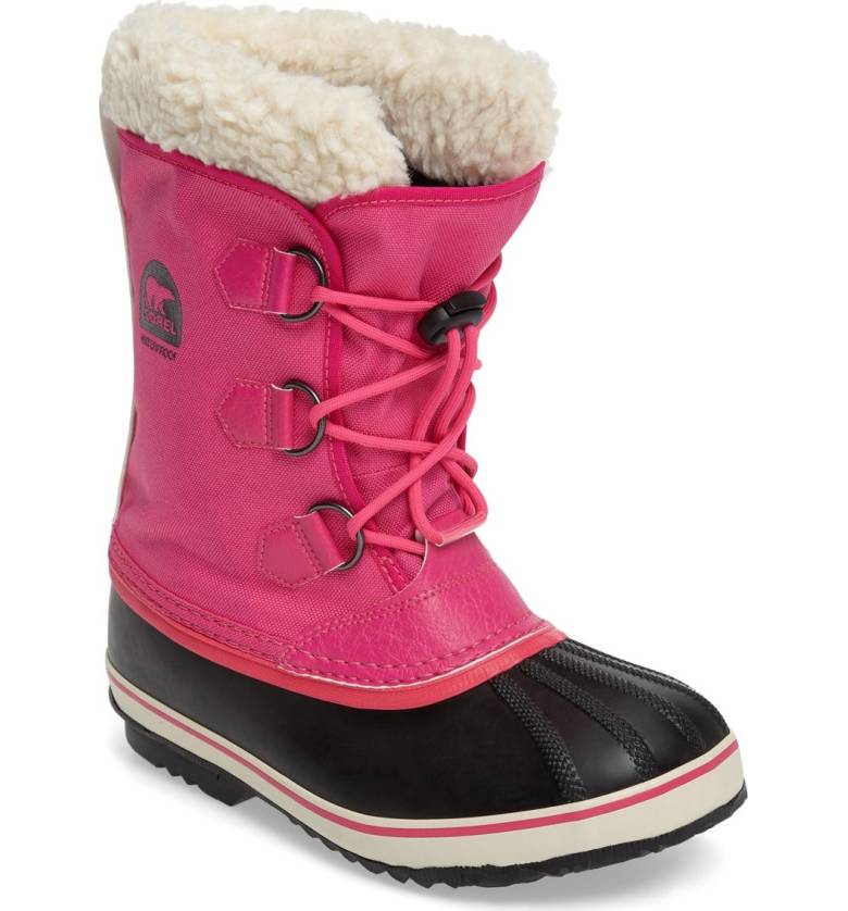 Colorful snow boots for kids: Hot Pink Sorel