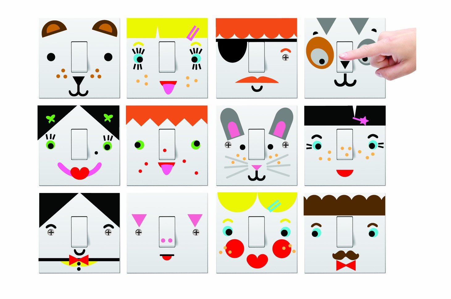 Party favors for 3 year olds: instead of just regular stickers, try Mood Lighting stickers