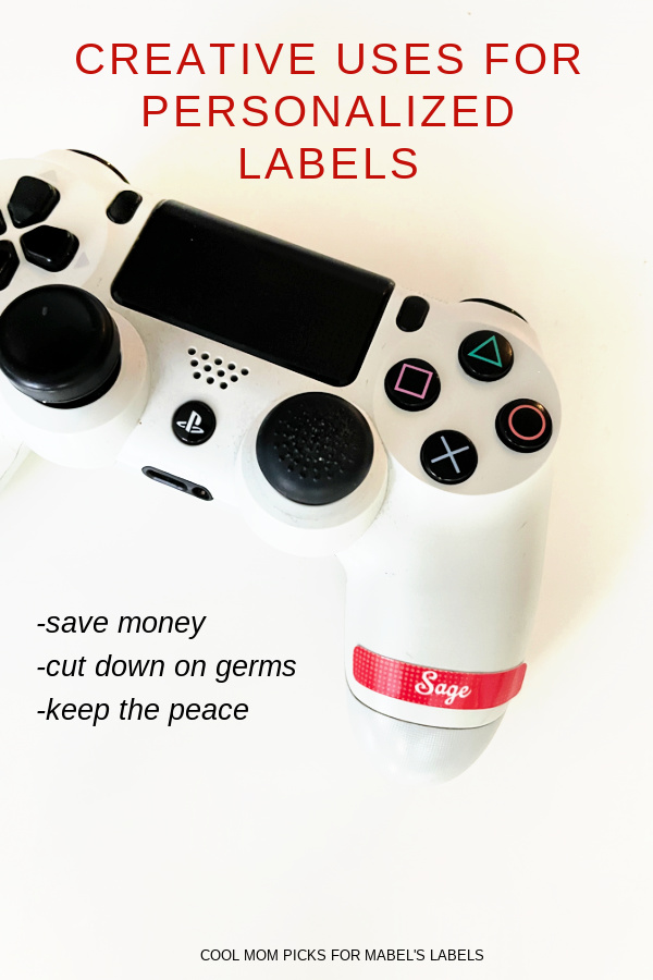 Creative uses for personalized labels to help save money, cut down on fights, and bring fewer germs home!