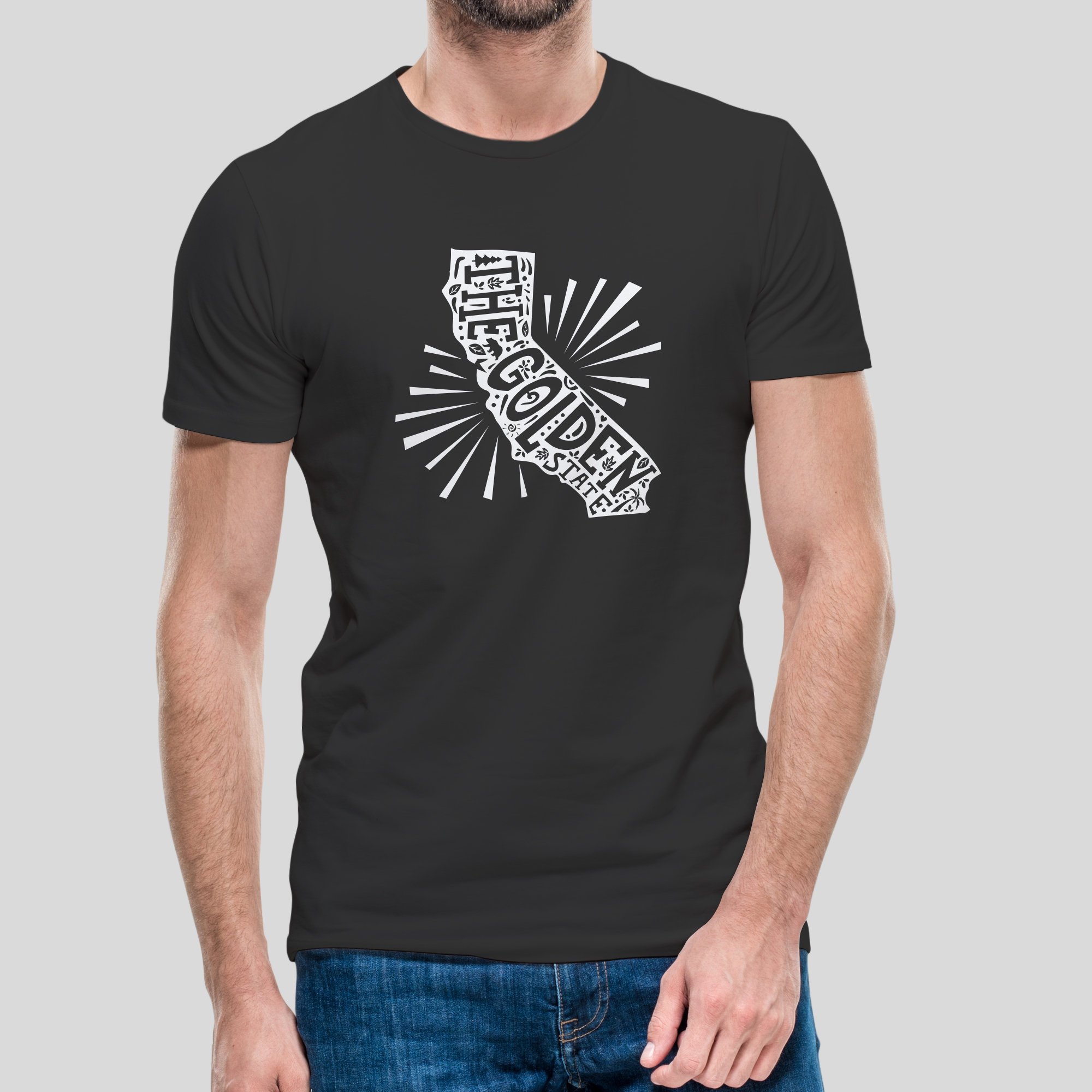 Gifts that give back to first responders of the California wildfire: Golden state tee | America by Design Goods 