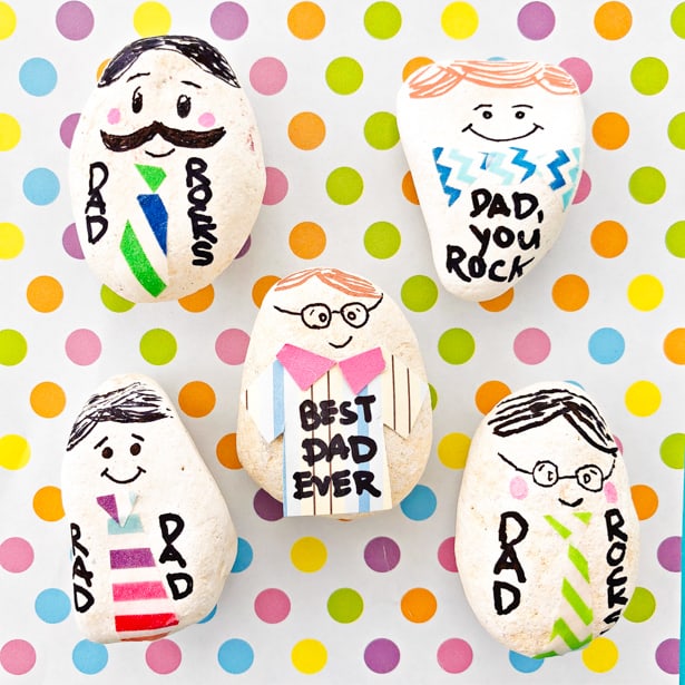 Easy Father's Day crafts for kids: Create your own Father's Day paperweights with this craft from Hello Wonderful