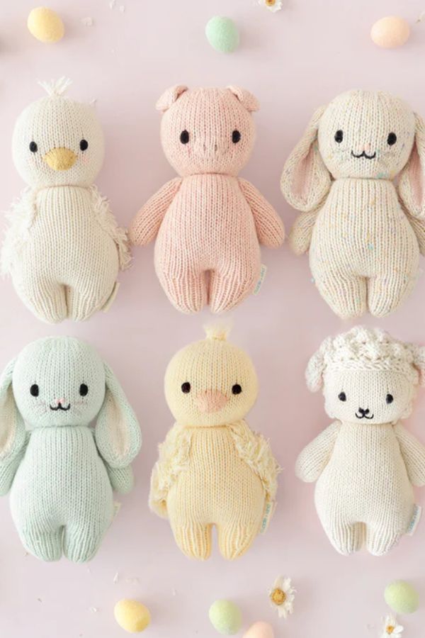 Cuddle & Kind's new Spring Baby Animal Collection is perfect for a baby's first Easter basket. Cuddle & Kind's new Spring Baby Animal Collection is perfect for a baby's first Easter basket.