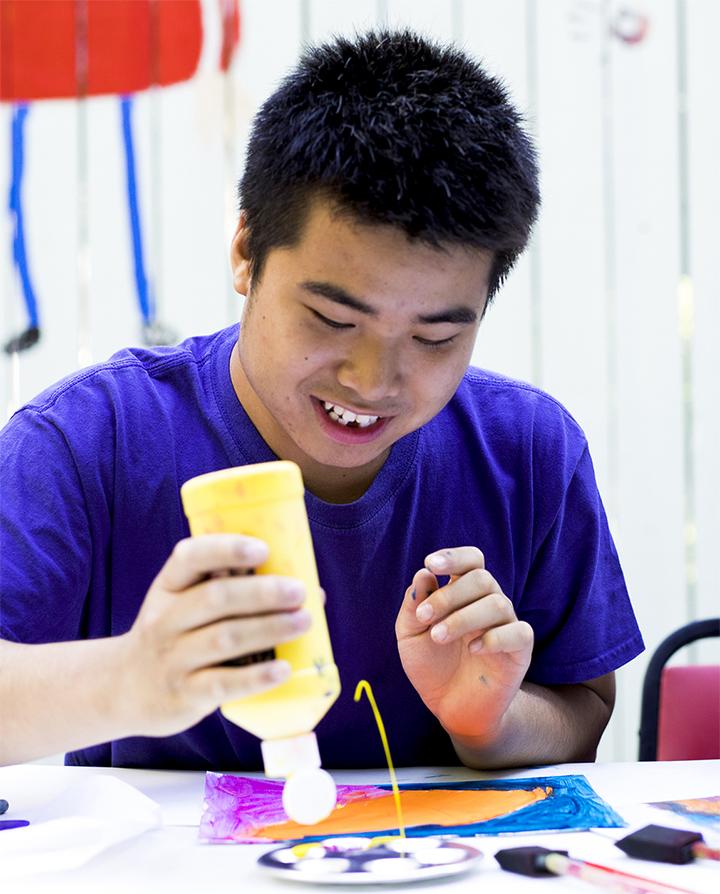 Artist William Choi creates designs for the Alivia clothing line created by adults with autism
