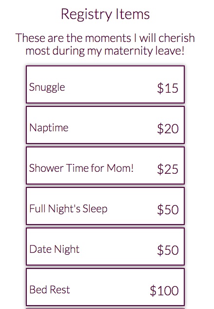 Take12 Maternity Leave Registry