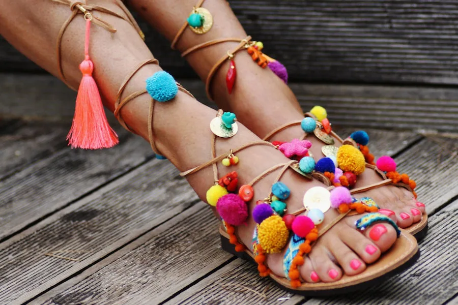 Boho sandals summer fashion trend: Penny Lane sandals at Elina Linardaki