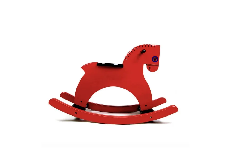 A favorite pick for splurge baby gifts this holiday? This Playsam red rocking horse at Giggle.