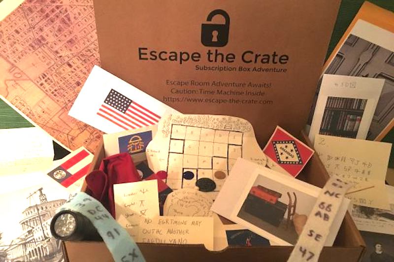 Cool subscription gifts for men: For the guy who loves a good puzzle, an Escape the Crate escape room subscription is perfect.