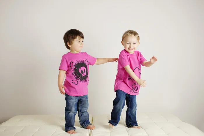 Quirkie pink tees for boys and girls