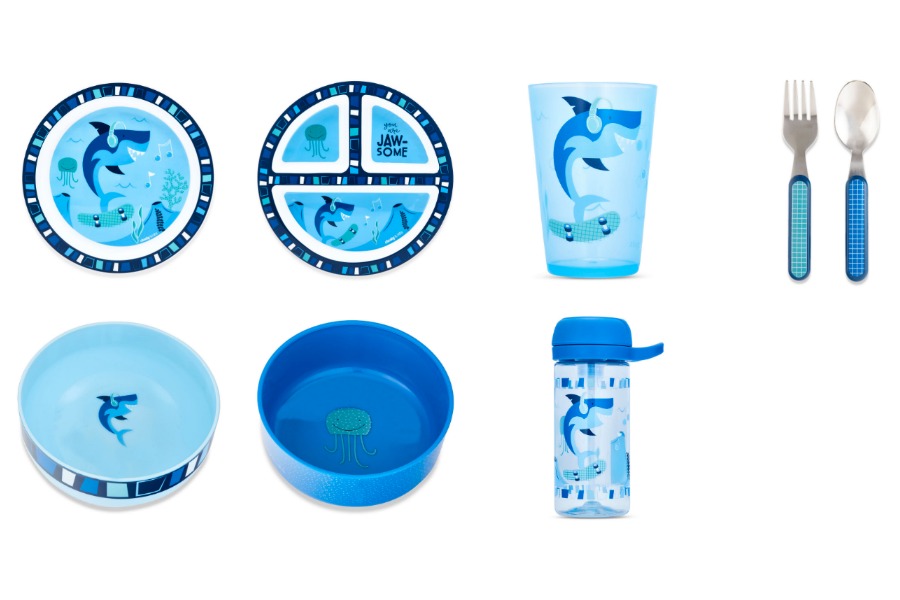 Cheeky Kids shark mealtime sets by Ayesha Curry: Each purchase feeds one hungry child