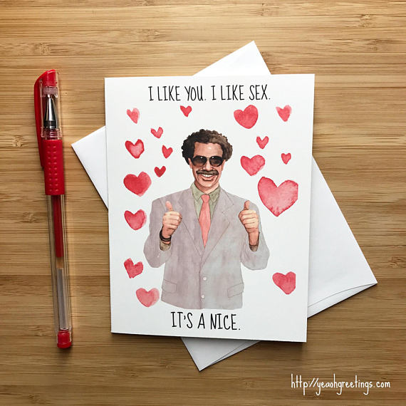 The funniest Valentine's Day cards: Borat + sexy time 