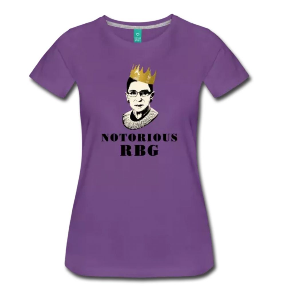 Official Notorious RBG t-shirt supporting the book's authors