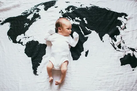 World Map muslin blanket from Modern Burlap